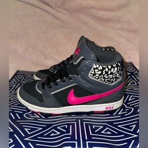 Nike high top sneaker, women’s size 7.5, color Gray/Black/Pink/White
